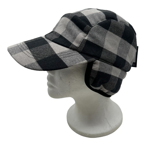 Eddie Bauer Hadlock Cap 2.0 Mens Size S/M Black Plaid Check Insulated Winter NWT - Picture 1 of 8
